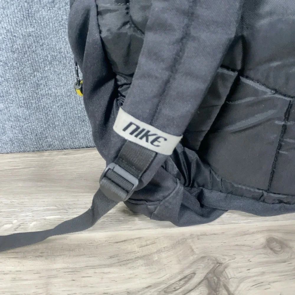 Vintage Nike Travis Scott Mini Swoosh Spell Out Backpack Book Bag‎ Black Yellow
